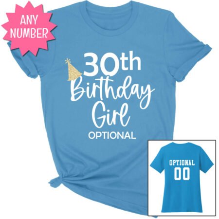 Birthday Girl Shirt with Party Hat