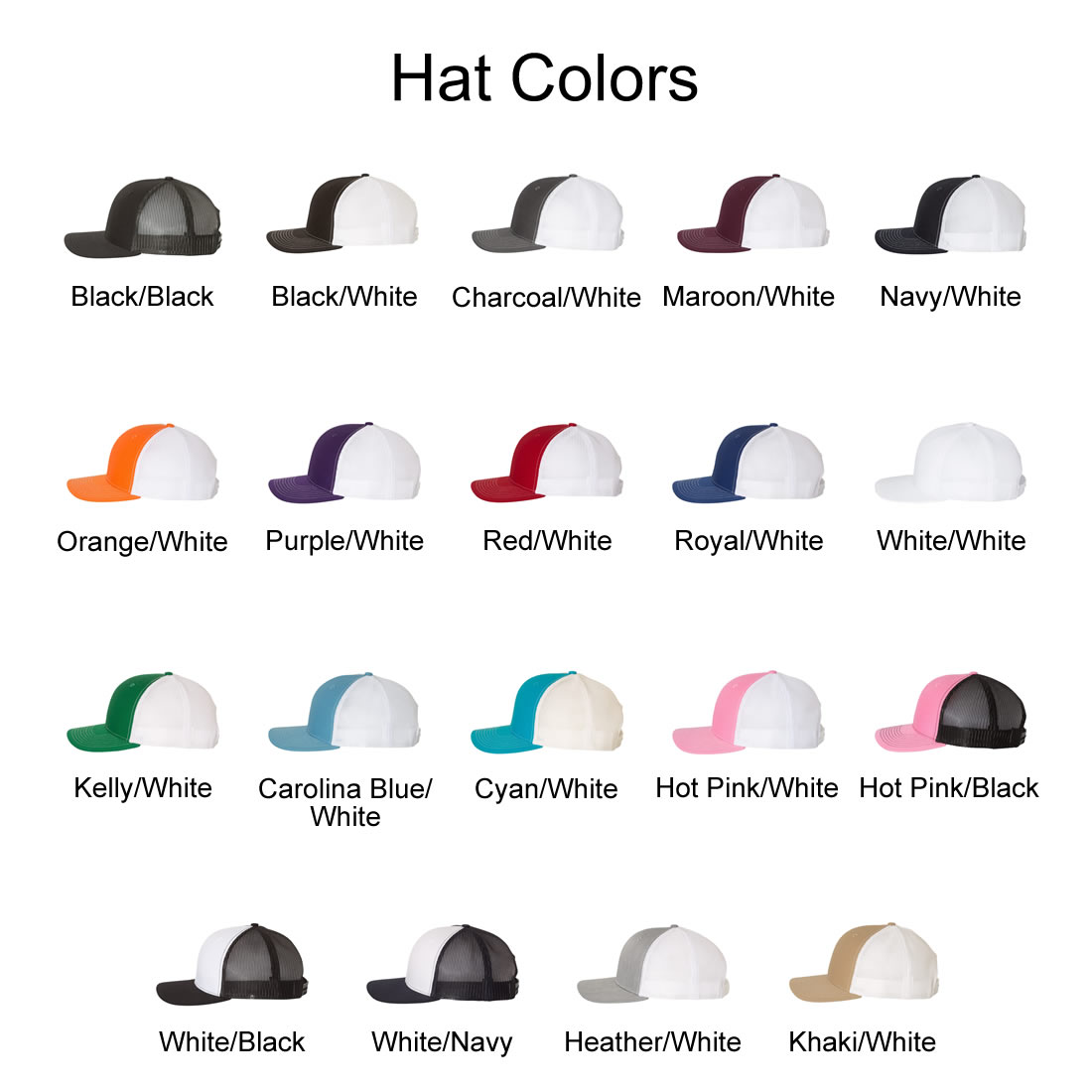 Trucker Hat Colors