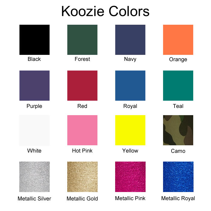 Koozie colors